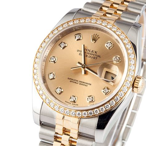 rolex datejust diamond bezel pre owned|rolex datejust diamond dial 36mm.